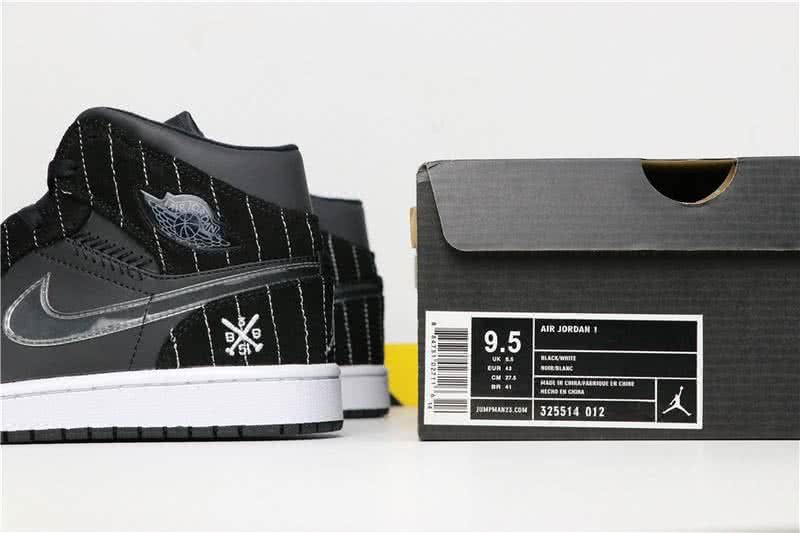 Air Jordan 1 Shoes Black And White Men 9