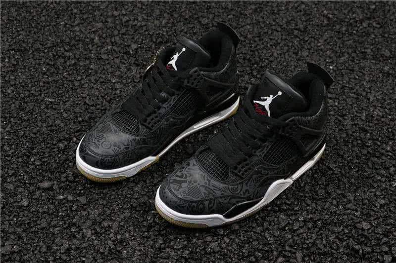 Air Jordan 4 SE Laser “Black Gum Black And White Men 2