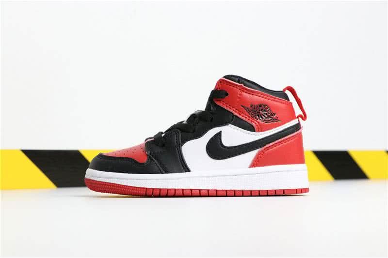 Air Jordan 1 Children's Shoes Black Red And White Women/Men 1