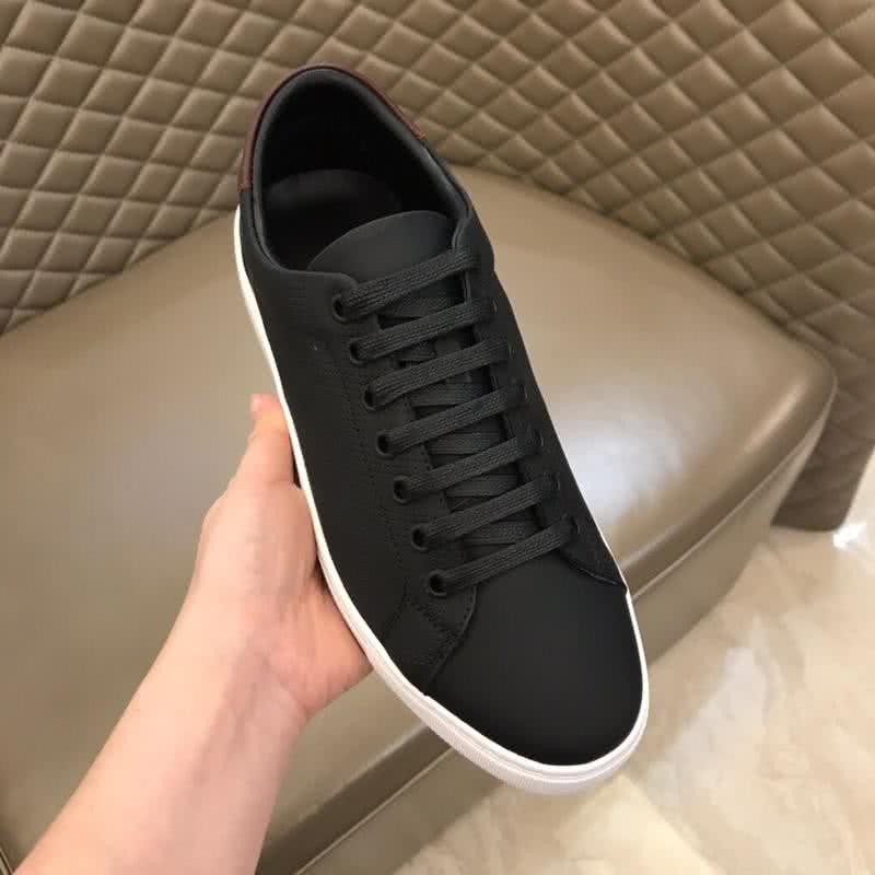 Burberry Fashion Comfortable Sneakers Cowhide Black And White Men 7