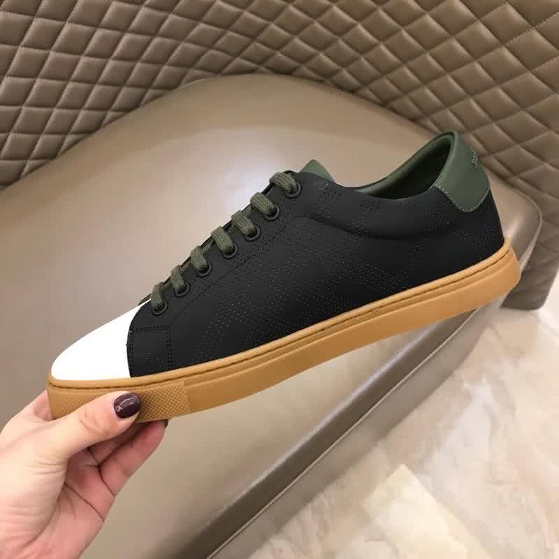 Burberry Fashion Comfortable Sneakers Cowhide Black And White Men 8