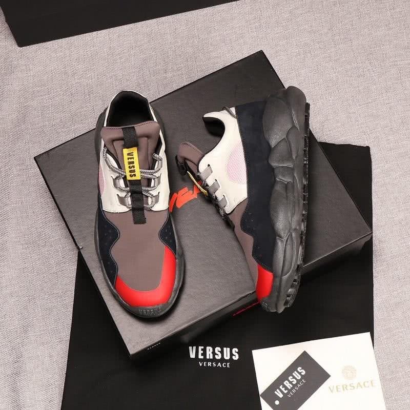 Versace Sneakers Latex Insole Flexible Black And Red Men 3