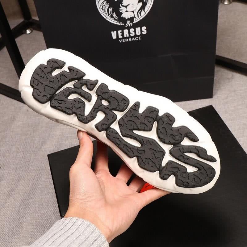 Versace Sneakers Latex Insole Flexible White Gray And Orange Men 9