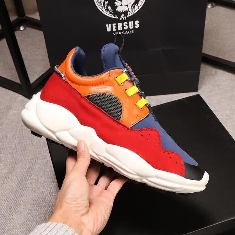Versace Sneakers Latex Insole Flexible Blue Red And Orange Men 7