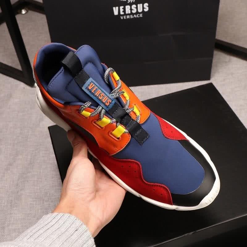Versace Sneakers Latex Insole Flexible Blue Red And Orange Men 8