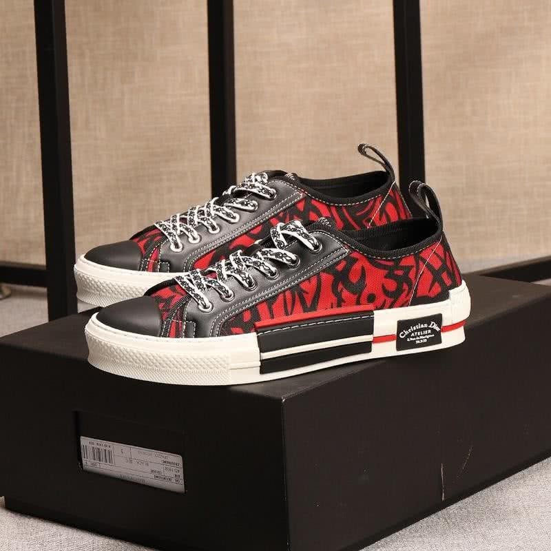 Dior Sneakers Black And Red Upper White Sole Men 1