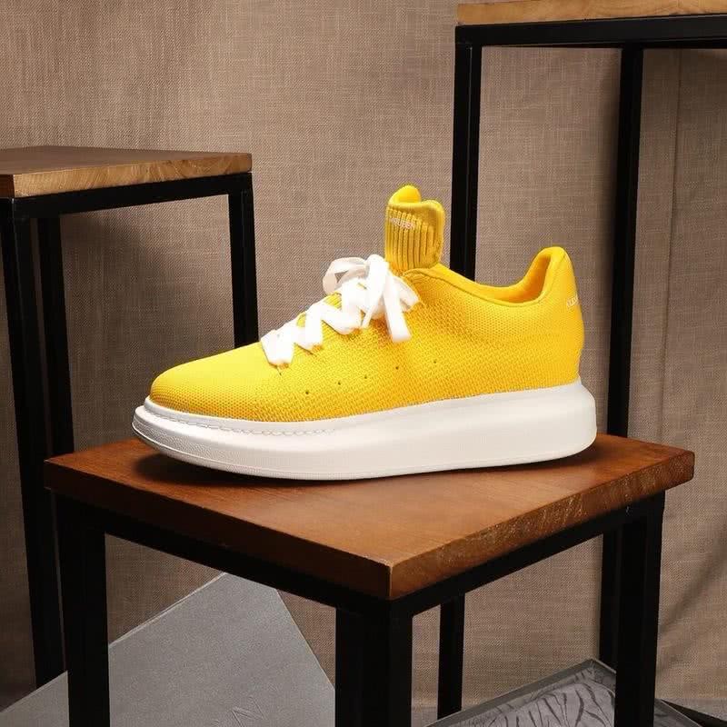 Alexander McQueen Sneakers Yellow Upper White Sole Men 2