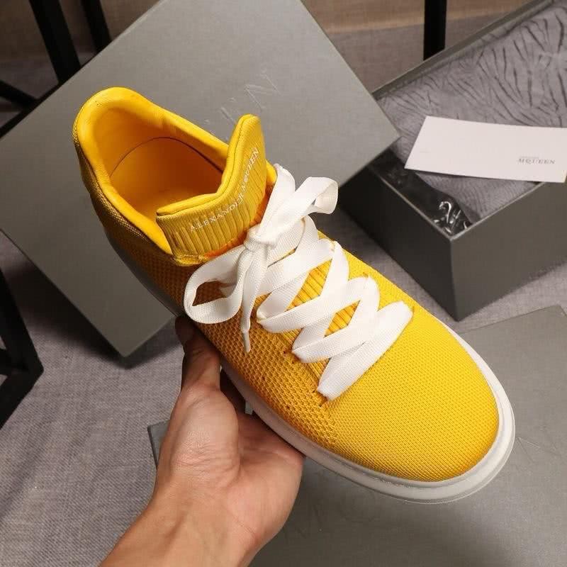 Alexander McQueen Sneakers Yellow Upper White Sole Men 4