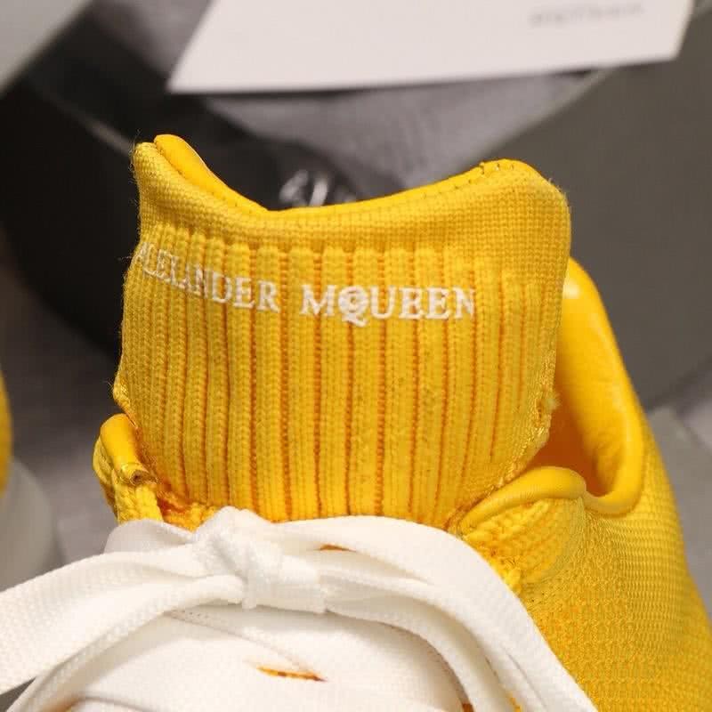 Alexander McQueen Sneakers Yellow Upper White Sole Men 7