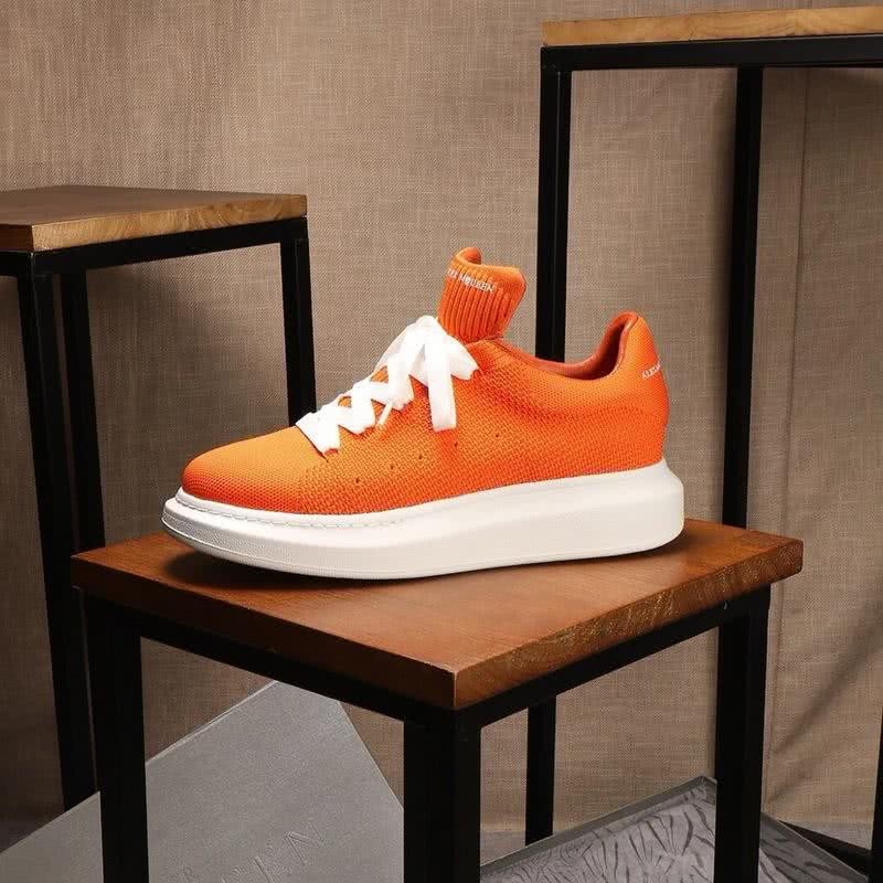 Alexander McQueen Sneakers Orange Upper White Sole Men 2