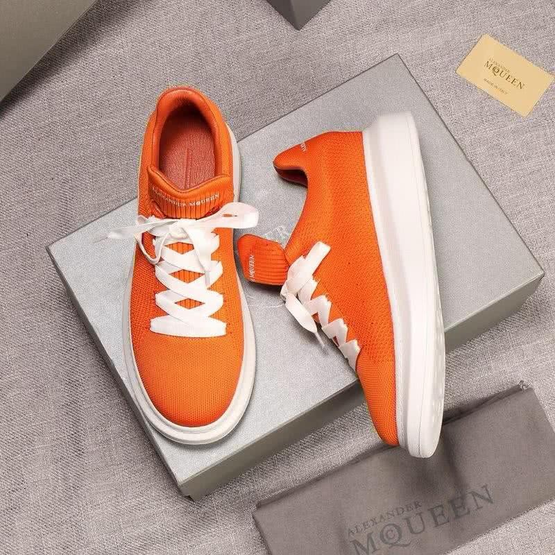 Alexander McQueen Sneakers Orange Upper White Sole Men 3