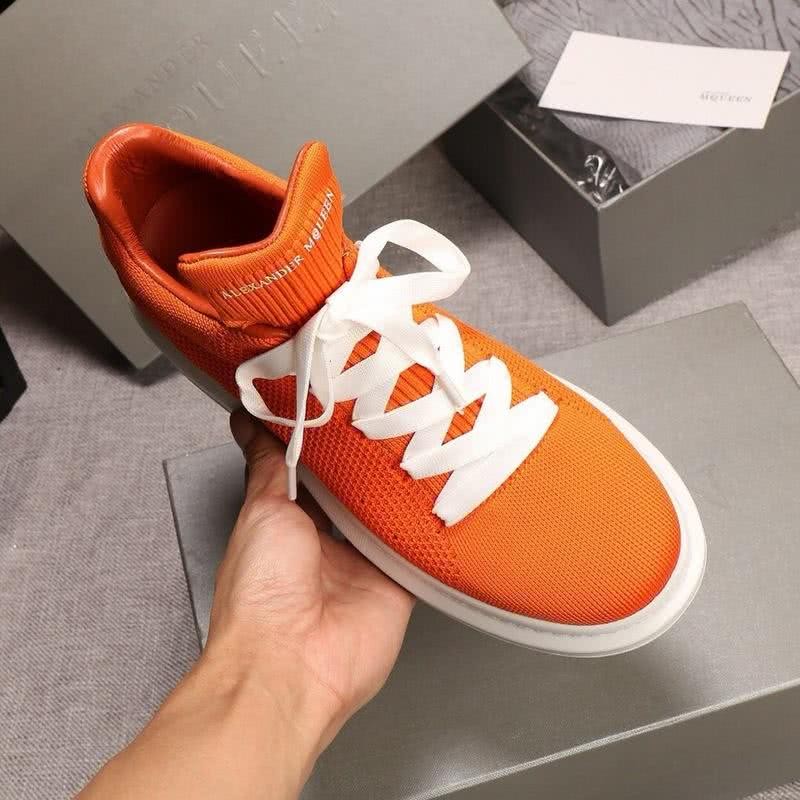Alexander McQueen Sneakers Orange Upper White Sole Men 4