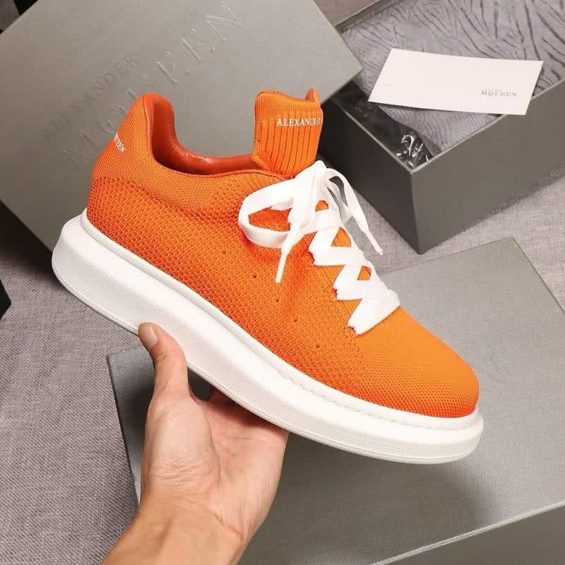 Alexander McQueen Sneakers Orange Upper White Sole Men 5