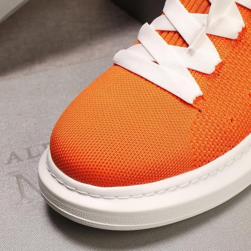 Alexander McQueen Sneakers Orange Upper White Sole Men 6