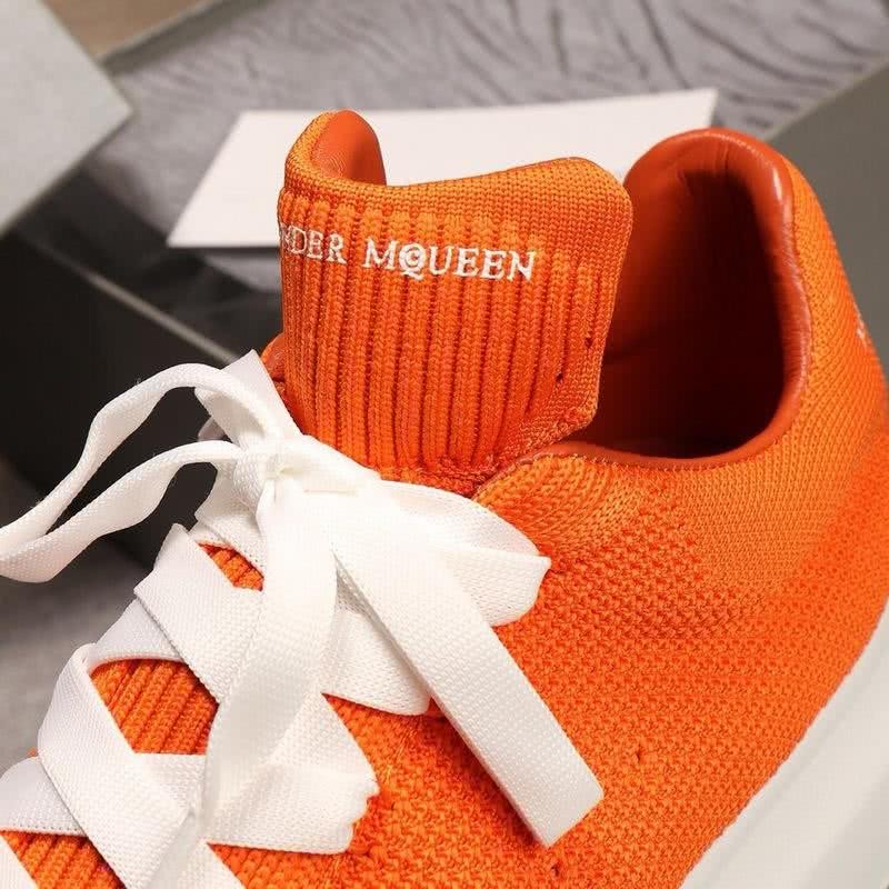 Alexander McQueen Sneakers Orange Upper White Sole Men 7