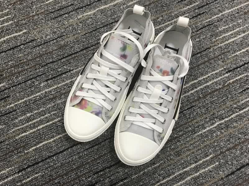 Christian Dior Sneakers 3014  White Cotton Blooming Patterns  Men 1