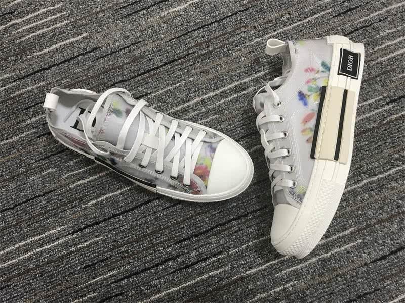 Christian Dior Sneakers 3014  White Cotton Blooming Patterns  Men 4