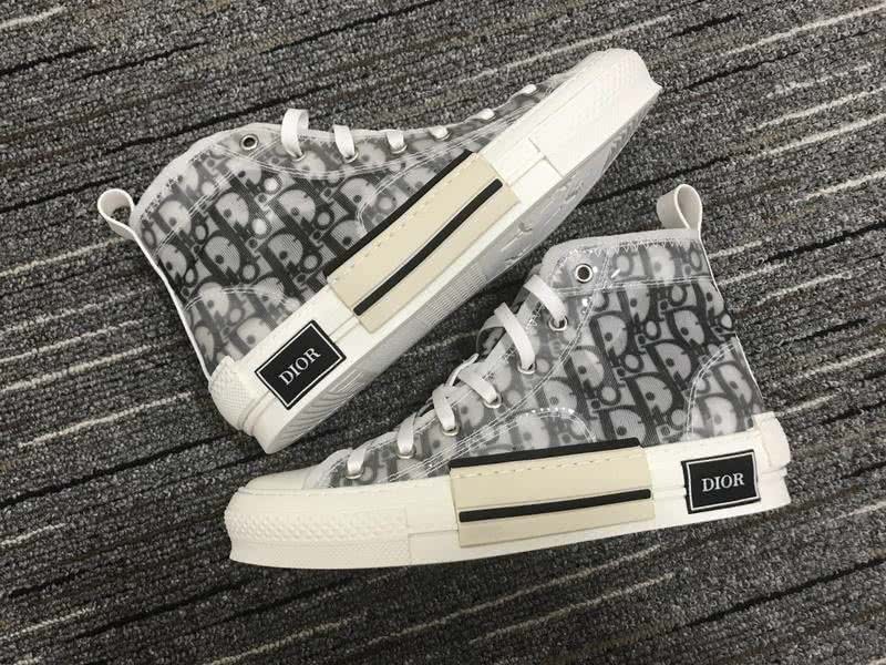 Christian Dior Sneakers 3015  Upper White Cotton Grey Letters Patterns  Men 9