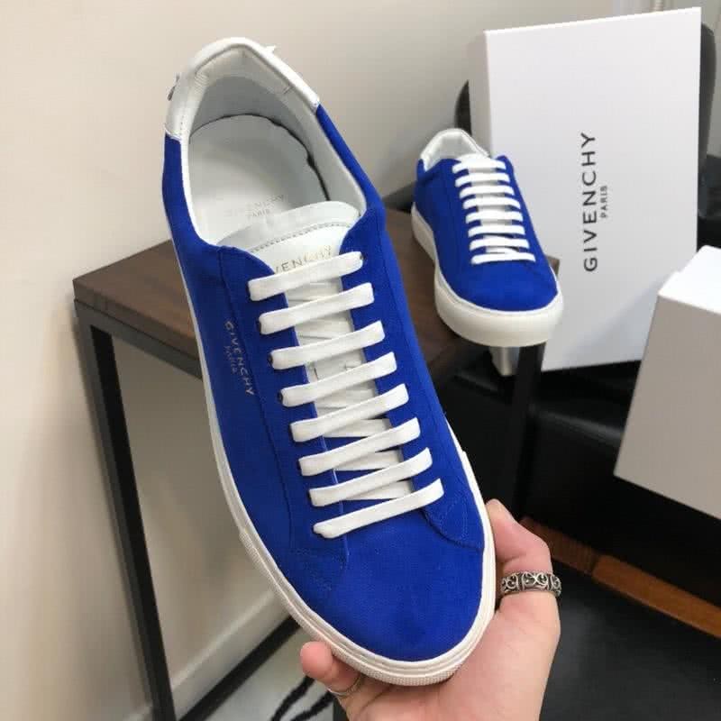 Givenchy Sneakers Blue Upper White Shoelaces And Sole Men 4