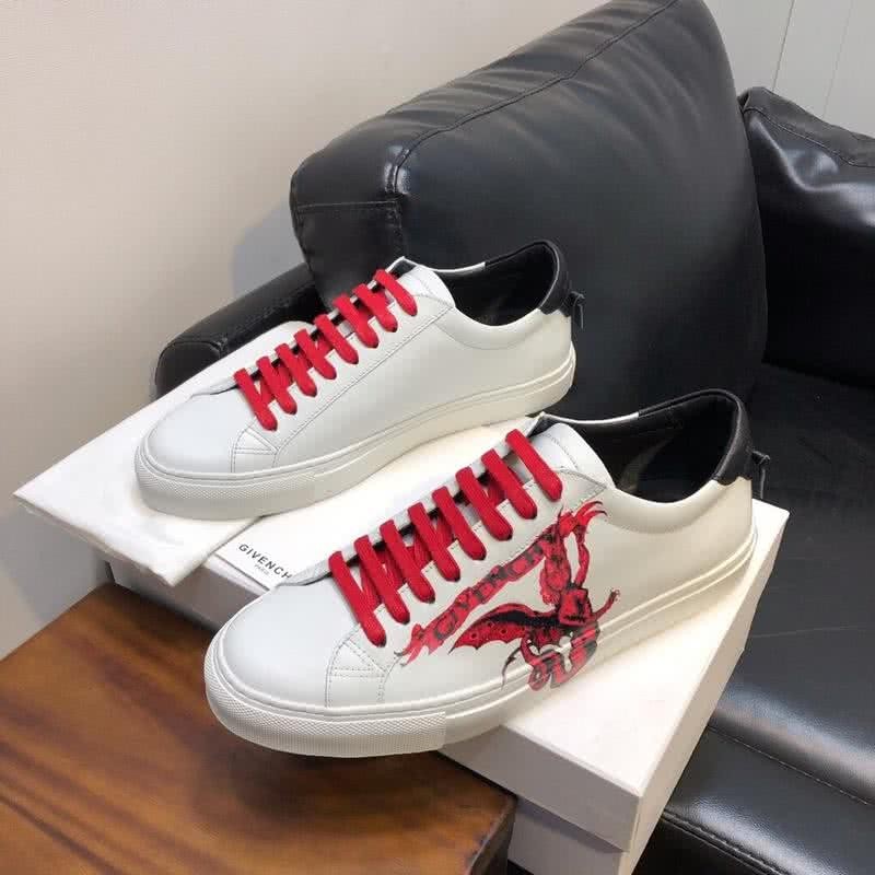 Givenchy Sneakers Red Paiting And Shoelaces White Black Men 3