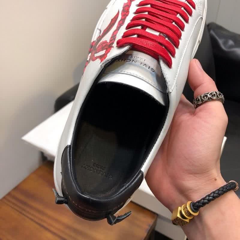 Givenchy Sneakers Red Paiting And Shoelaces White Black Men 8