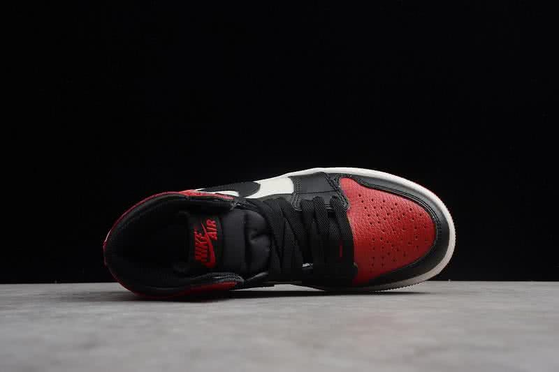 Nike AJ1 Cheap Kids Shoes Black/Red 4