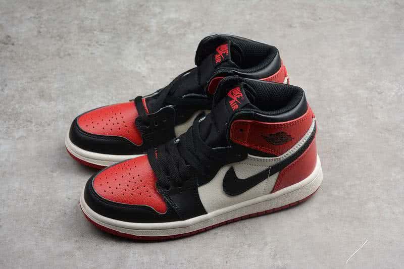 Nike AJ1 Cheap Kids Shoes Black/Red 7