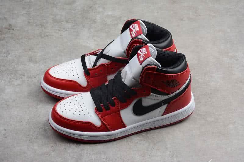 Nike AJ1 Cheap Kids Shoes Black/Red 7