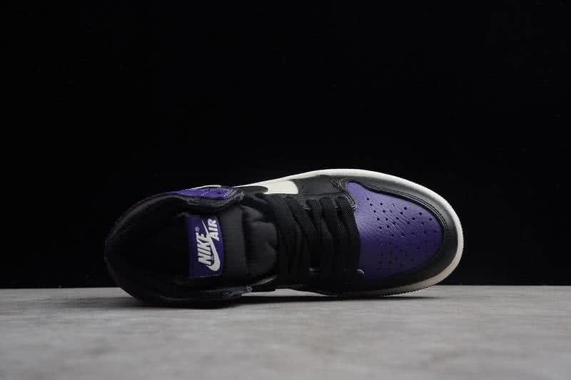 Nike AJ1 Cheap Kids Shoes Black/Purple 4