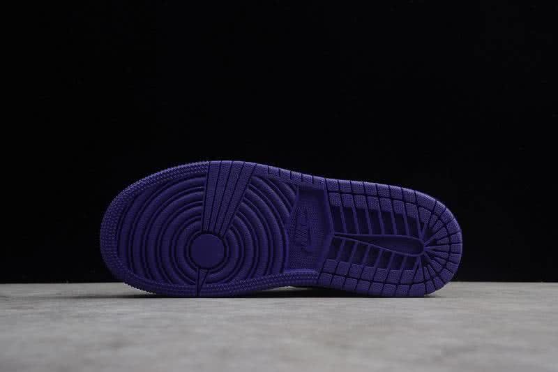 Nike AJ1 Cheap Kids Shoes Black/Purple 5