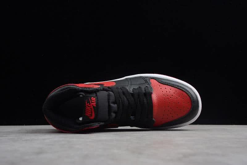 Nike AJ1 Kids Shoes Black And Red 4
