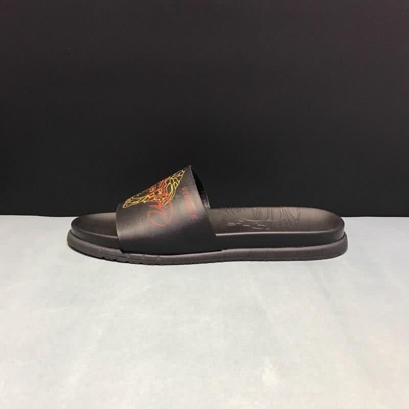 Versace Top Quality Slippers Black And Yellow Men 5