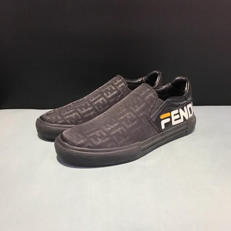 Fendi Sneakers White Letters Black Men 1