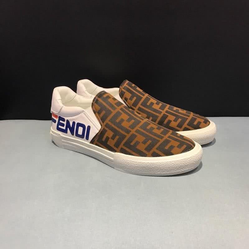 Fendi Sneakers Black And Brown Upper White Shoe Tail Men 3