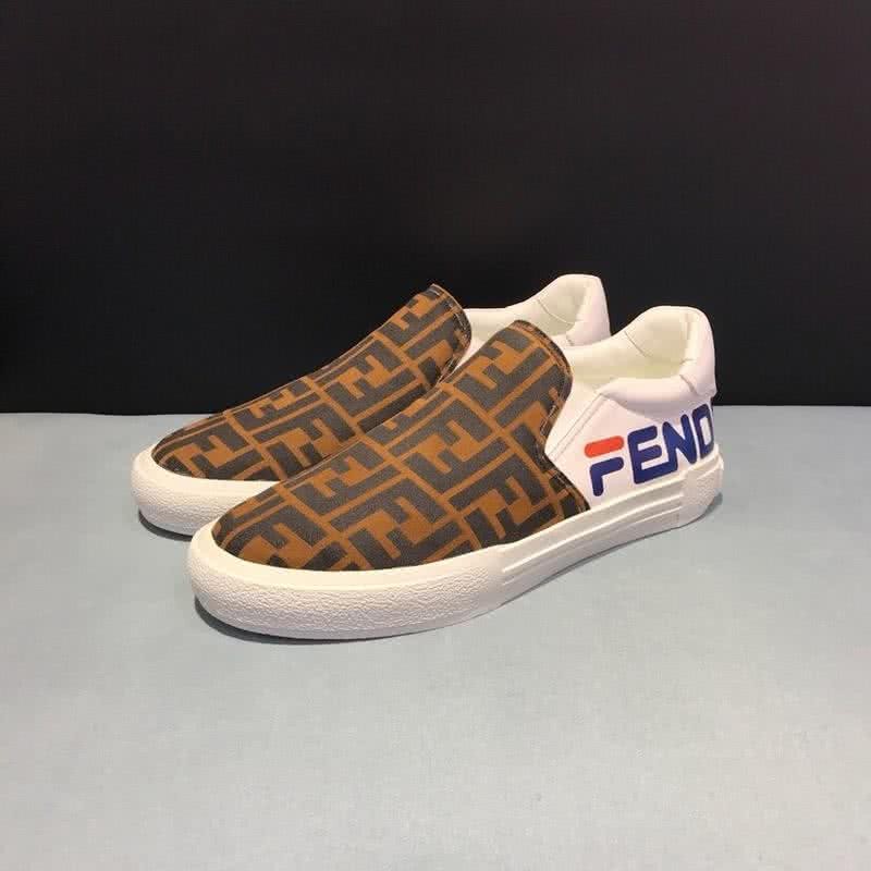 Fendi Sneakers Black And Brown Upper White Shoe Tail Men 1