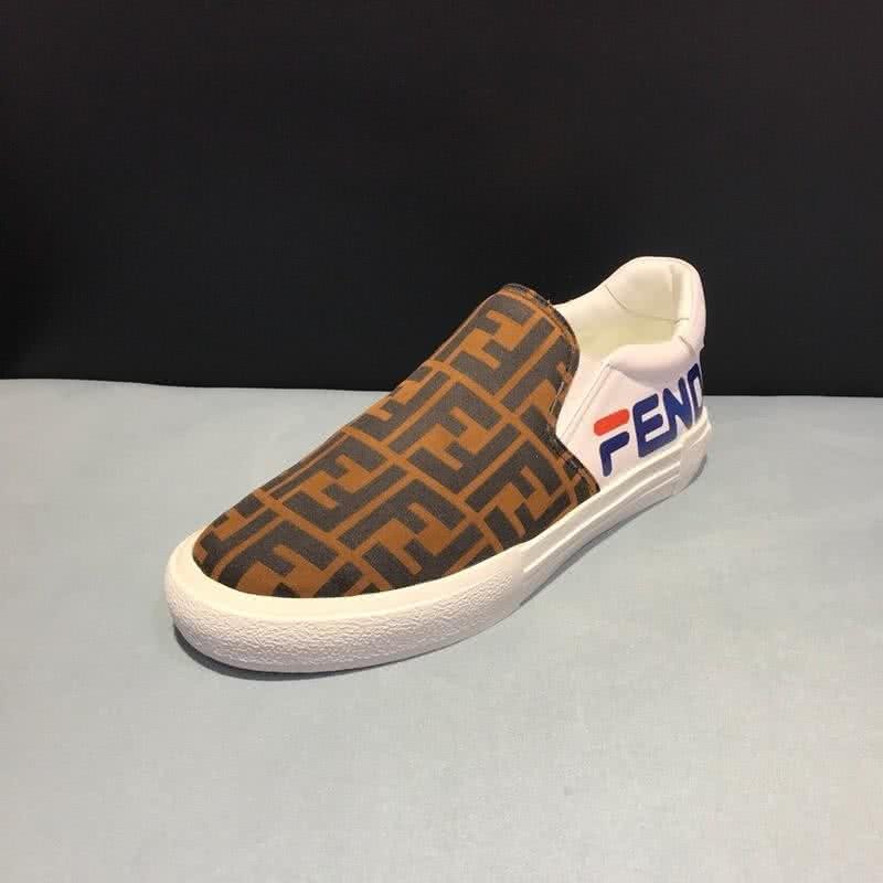 Fendi Sneakers Black And Brown Upper White Shoe Tail Men 4