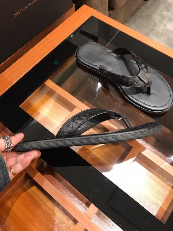Bottega Veneta Top Quality Slippers Woven Flip Flops Black Men 5