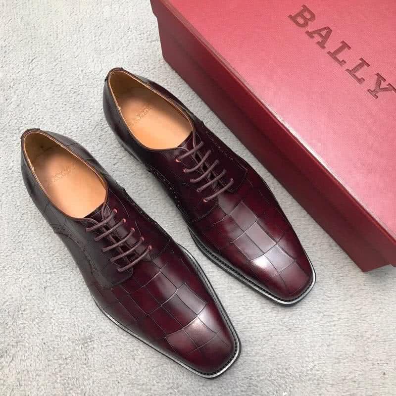 Bally Business Leather Shoes Cowhide Purple Men 3