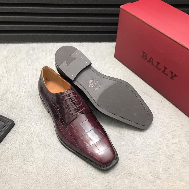 Bally Business Leather Shoes Cowhide Purple Men 4