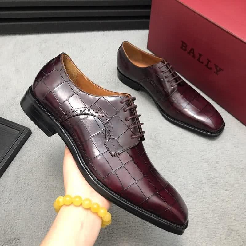 Bally Business Leather Shoes Cowhide Purple Men 5