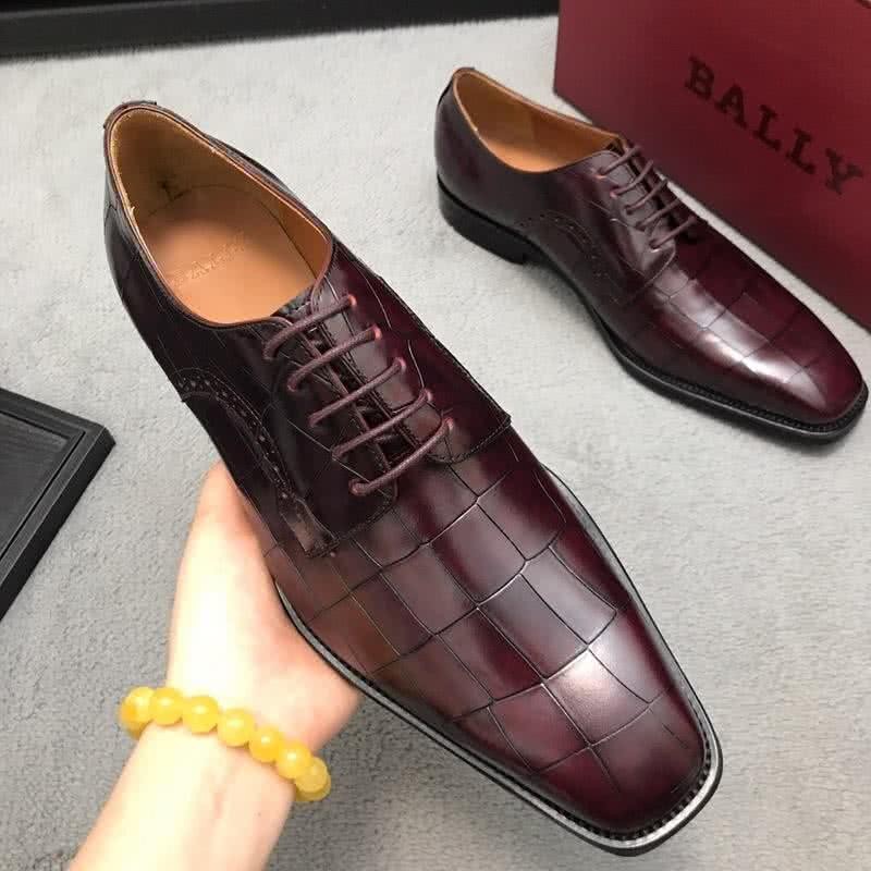 Bally Business Leather Shoes Cowhide Purple Men 6