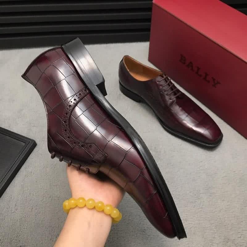 Bally Business Leather Shoes Cowhide Purple Men 7