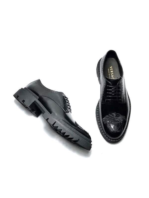 Versace Cowhide lining Brogues Loafers Pattern Classic Black Men 5