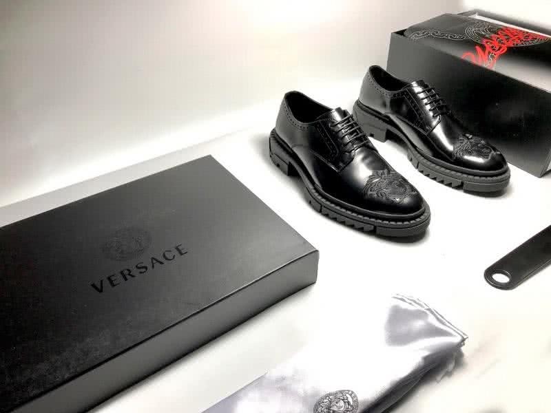 Versace Cowhide lining Brogues Loafers Pattern Classic Black Men 6