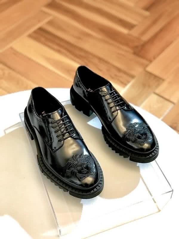 Versace Cowhide lining Brogues Loafers Pattern Classic Black Men 1