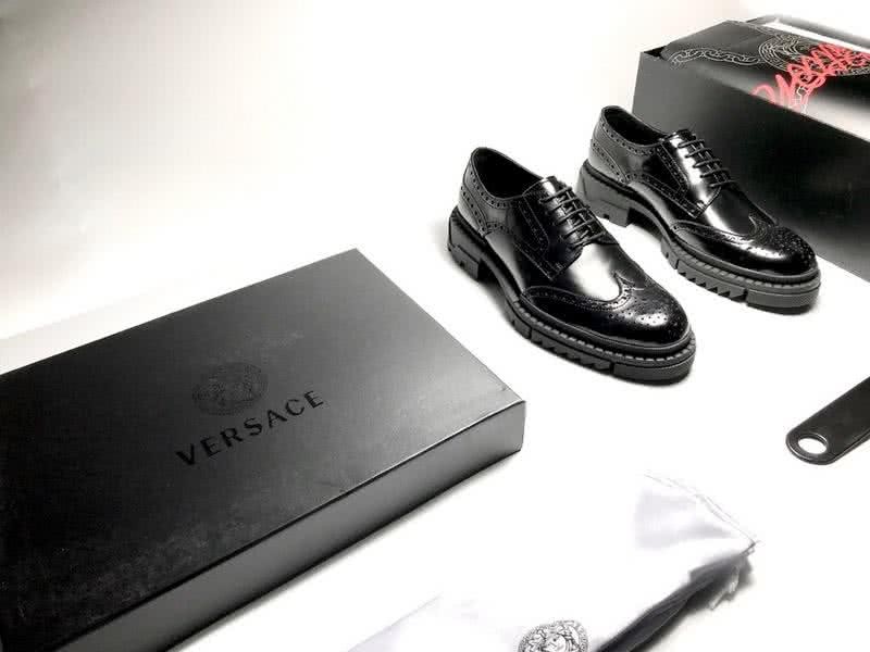 Versace Cowhide lining Brogues Loafers Classic Pattern Black Men 1
