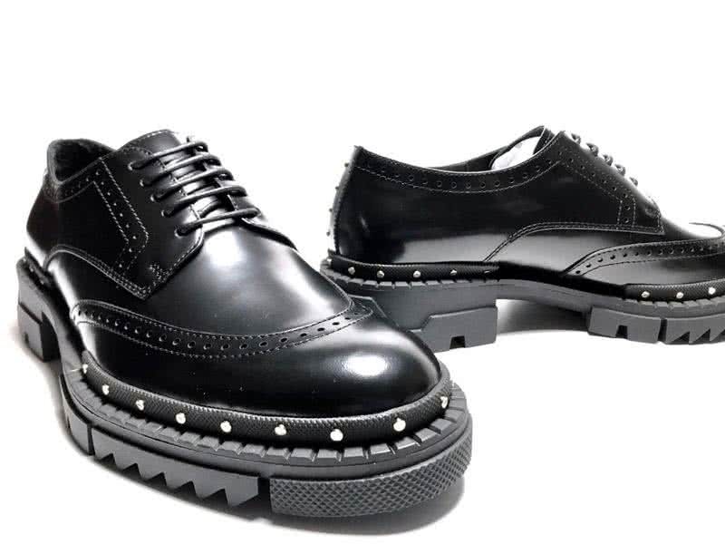 Versace Cowhide Lining Brogues Loafers Classic Rivet Pure Black Men 2