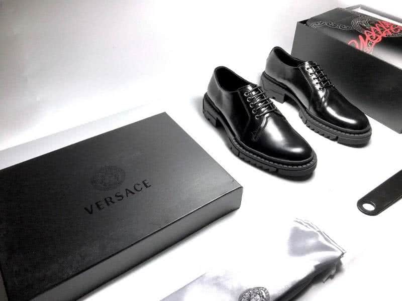 Versace Cowhide lining Brogues Loafers Classic Pure Black Men 3
