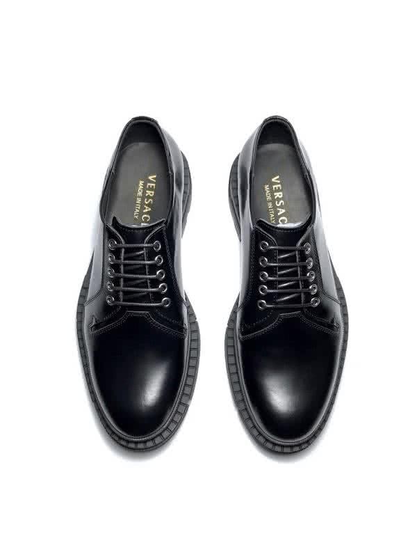 Versace Cowhide lining Brogues Loafers Classic Pure Black Men 4