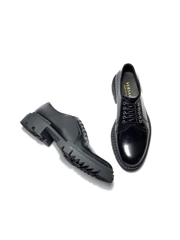 Versace Cowhide lining Brogues Loafers Classic Pure Black Men 2